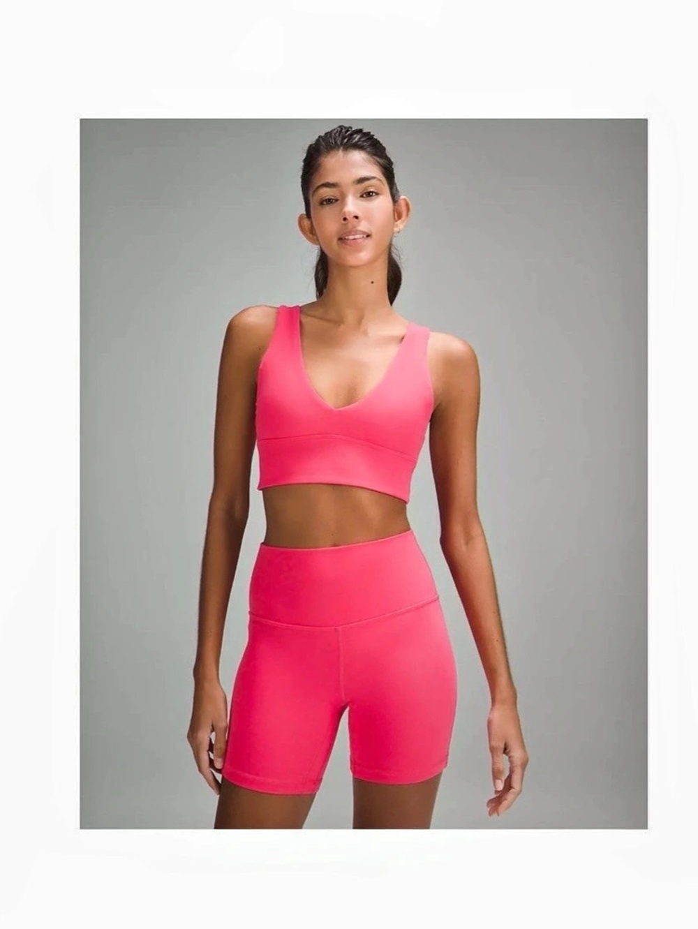 lululemon Align V-Neck Bra - Lip Gloss (Pink) - Size 10